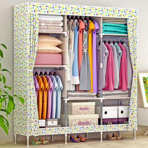 رخيصة غرفة نوم المغلقة تصميم تجميع دولاب من القماش تخزين ملابس Almirah خزانة مجلس الوزراء - Product Image 2