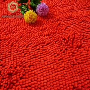 Vendite calde Per La Pulizia di ciniglia tessuto in microfibra ciniglia 100% ciniglia di poliestere tessuto per tappeto