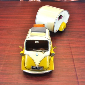 Modellino <span class=keywords><strong>Auto</strong></span> d'Epoca 1957 con Rimorchio Scala 1:12 Artigianato in Metallo Retrò Classico per Decorazione Casa/Pub/Caffè o Regalo - Product Image 5