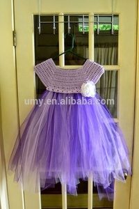 Abito da festa per bambina con motivo floreale, abiti per bambini, design di vestiti per bambina, abito tutù all'uncinetto per bambina - Product Image 2