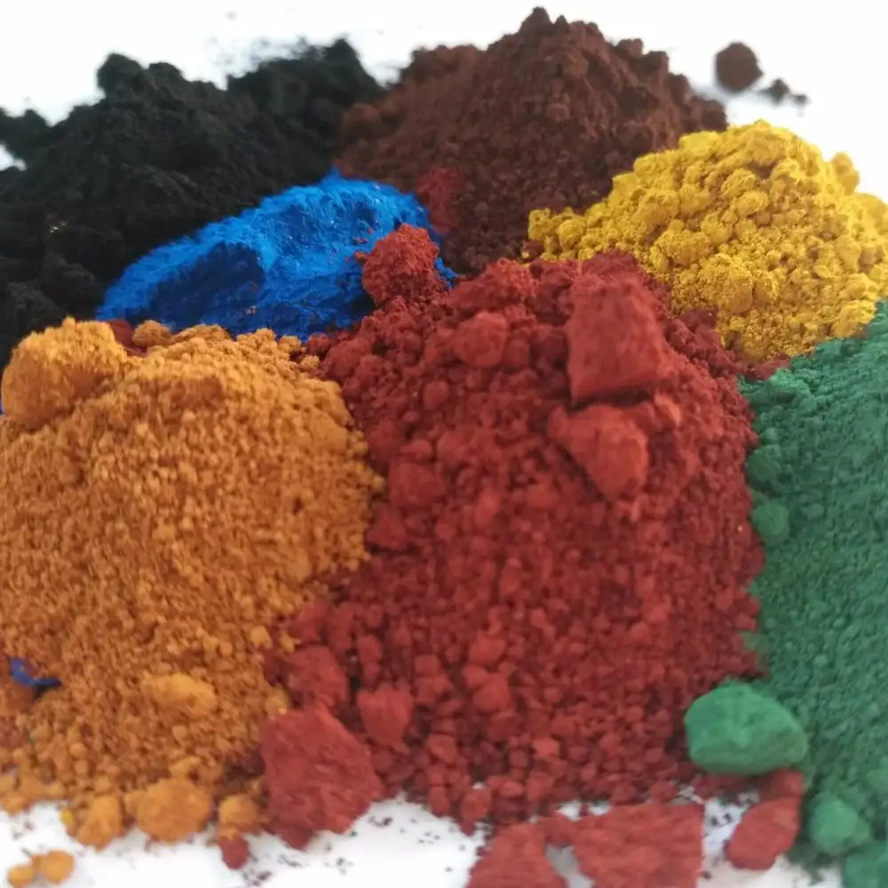 Óxido de hierro rojo amarillo pigmento rojo ladrillo en polvo para pintura
