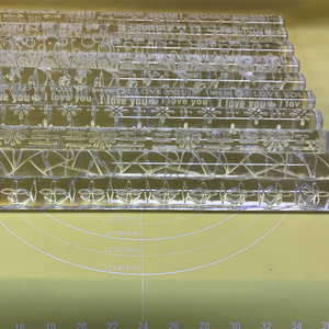 Mẫu Tùy Chỉnh Bánh Không Dính Acrylic Fondant Trang Trí Kết Cấu Dập Nổi Cán Pin - Product Image 3