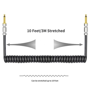 <span class=keywords><strong>Cable</strong></span> de <span class=keywords><strong>Guitarra</strong></span> Enrollado en <span class=keywords><strong>Espiral</strong></span> con Aislamiento de PU y Blindaje en <span class=keywords><strong>Espiral</strong></span> - Product Image 5