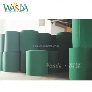 Abrasivos pesados almohadilla verde para fregado en rollos para el hogar y uso comercial