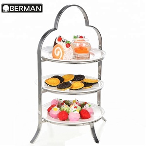 Bánh trang trí nguồn cung cấp bán buôn gốm mini snack kệ trưng bày, tự chọn màn hình đứng, 3 tier buổi chiều trà đứng - Product Image 1
