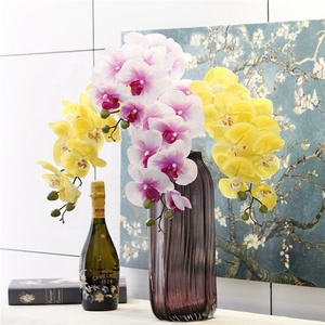 Orquídea Artificial <span class=keywords><strong>de</strong></span> tacto Real, blanca, púrpura, <span class=keywords><strong>de</strong></span> alta calidad, L-1006, para decoración del hogar - Product Image 3