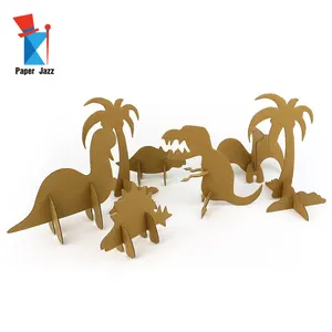 DIY Craft Cardboard 3D Painting Kinder Original Dinosaurier Welt spielzeug