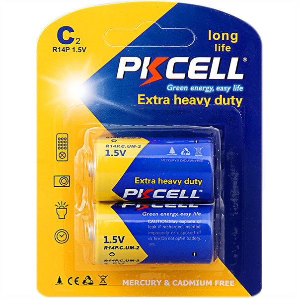 Pas cher Prix PKCELL C taille 1.5 v r14 batterie um2 carbone-zinc pile sèche