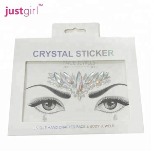 Venta al por mayor cristalina del rhinestone del brillo maquillaje cosmético pegatina para el partido - Product Image 5