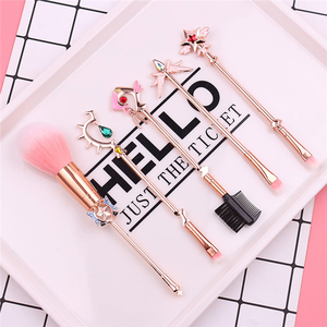 Chica mágica 5 unids/set cosméticos sombra de ojos en polvo cepillo de cejas Kit chica <span class=keywords><strong>maquillaje</strong></span> de belleza de los cepillos conjunto - Product Image 6