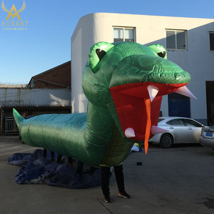 Yantai Airart — costume de carnaval géant, serpent vert <span class=keywords><strong>gonflable</strong></span>, <span class=keywords><strong>dragon</strong></span>, marionnette de marche - Product Image 3