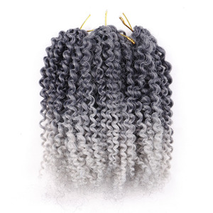 Estensioni per Capelli Sintetiche Intrecciate Afro Kinky Curly da 8 Pollici, Trecce Marly Sintetiche Ombre con Effetto Ondulato - Product Image 5