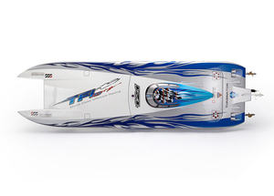 Bán Buôn Kích Thước Lớn 1040 Mét Đua Điện RC Thuyền Không Chổi Than Động Cơ Đôi Zonda <span class=keywords><strong>Catamaran</strong></span> Màu Xanh Dương Từ Trung Quốc - Product Image 2