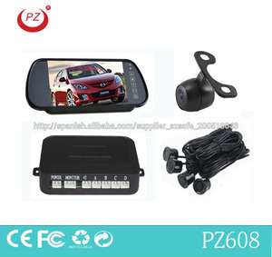 venta caliente de visión trasera del espejo inversa sensores de aparcamiento 7 pulgadas lcd monitor de espejo y de la cámara - Product Image 1