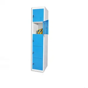 KD safe 5 tier steel storage cabinet helmet locker with lock