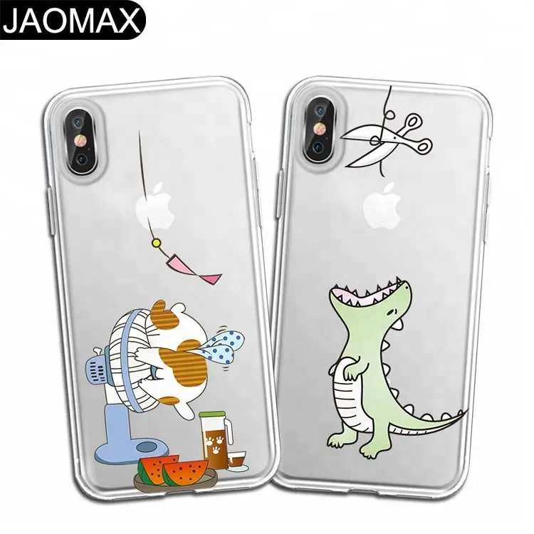 Cartoon Amuse Animals Creative Custom Summer call Fashion Design UV Printing Soft TPU Silicon Clear Phone Case For iphone X 6S