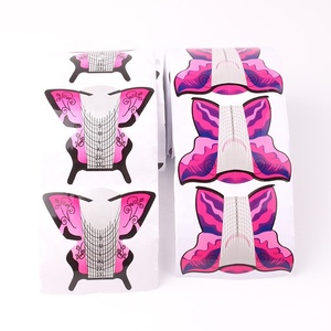 新款时尚300件/卷美丽蝴蝶形指甲造型美甲延伸指甲造型 - Product Image 4