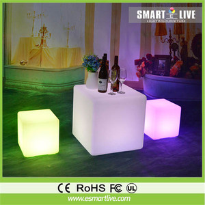 El cómodo y práctico cubo de led; iluminado led presidente cubo asientos al aire libre; led silla de la boda - Product Image 3