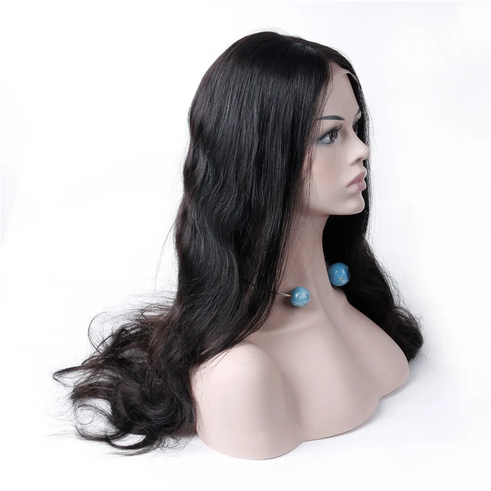 Großhandel europäische Echthaar Frontal Perücken, Virgin Hair Transparente Spitze Front Perücken für schwarze Frauen