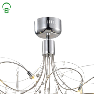 Nouvelle production <span class=keywords><strong>fleur</strong></span> <span class=keywords><strong>en</strong></span> métal <span class=keywords><strong>en</strong></span> forme de cristaux grand moderne lustres 8 Lumière <span class=keywords><strong>Lustre</strong></span> - Product Image 2