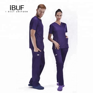Surgeon <strong>Scrubs</strong> Set Unisex <strong>Scrubs</strong> Uniform <strong>Purple</strong> <strong>Scrubs</strong> Design - Product Image 4