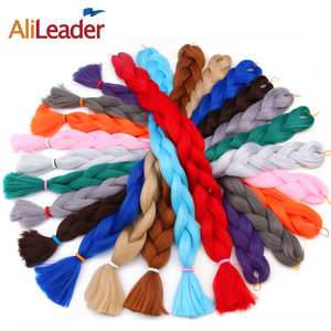 AliLeader הטוב ביותר באיכות סיטונאי סופר משיי ג 'מבו צמת שיער 82 "165G טהור צבע סרוגה צמת ג' מבו סינטטי שיער הארכת - Product Image 3