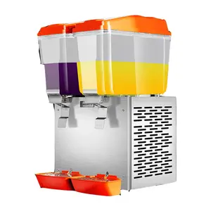 Commercial 2 Tanks Cold Drink Juice Beverage Dispenser mit Jet Spray Refrigerate