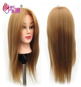 Cabeza de Maniquí de cabello humano 100, productos de belleza china, con cabello natural - Product Image 2