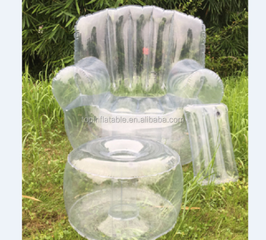 Di lusso imbottito gonfiabile trasparente salotto <span class=keywords><strong>poltrona</strong></span> con poggiapiedi - Product Image 2