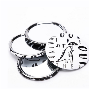 Custom Made Tin Makeup Mirror Beautiful Printing Pocket Mirrors