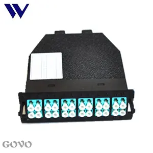 GOVO MPO满载12光纤盒式光纤MTP MPO到LC盒式模块，带整合线和适配器