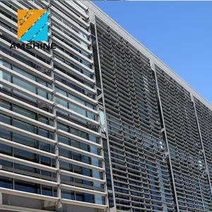 Kisi Desain Eksterior Vertikal Aluminium Louver Vertikal