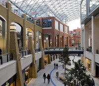 Cadre spatial en acier inoxydable, Design Flexible, toit circulaire, Structure de supermarché, préplumée, pour centres commerciaux