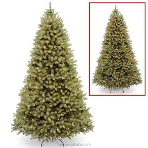 National Tree 6 Foot "Feel Real" Downswept Douglas Fir Tree with 900 Dual LED Lights and On/Off Switch, Hinged