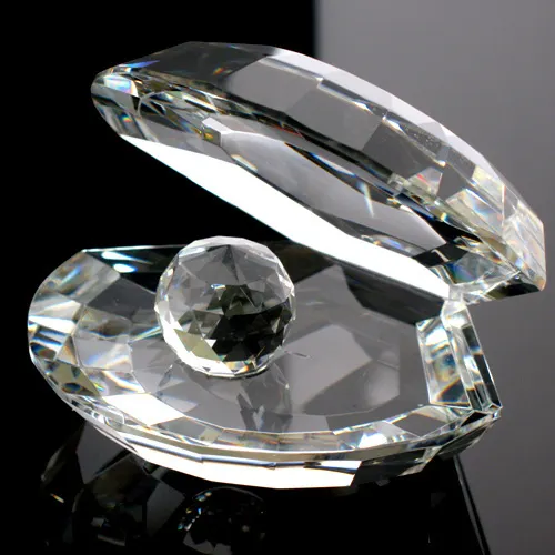 Optical Wedding Clear Crystal Shell For Special Souvenir