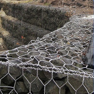 Enduit intérieur de PVC de fil galvanisé de maille de gabion en acier galvanisé pour le contrôle des inondations Boîte de gabion tissée à trou hexagonal Cage de clôture utilisée - Product Image 6