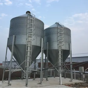 Torre de alimentação de aço silo para porco, fazenda, frango, sistema de alimentação