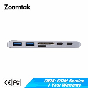 USB <span class=keywords><strong>C</strong></span> Hub 3.1 avec Type <span class=keywords><strong>c</strong></span> adaptateur De Charge SD 4 K HDMI Adaptateur 2USB 3.0 Ports 1000 Mbps Ethernet - Product Image 5