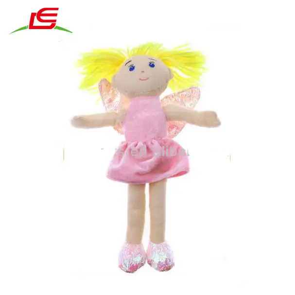 LE-D513 Boneka Malaikat Mewah Modis Kain Sayap Mewah Boneka Bayi Malaikat Merah Muda Balet