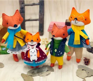Hadiah unik mainan Natal untuk anak-anak lucu oranye mainan rubah penjualan terbaik produk Cina terasa hewan