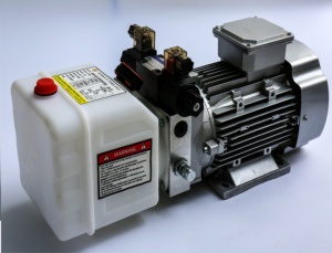 Trung Quốc Ali Baba Bán Hàng AC 220V Điện Điều Khiển Đôi Diễn Xuất Đôi Solenoid Thủy Lực Power Pack - Product Image 2