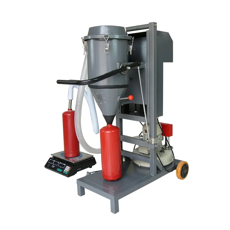 Stainless steel fire extinguisher recharging machine for filling dry powder