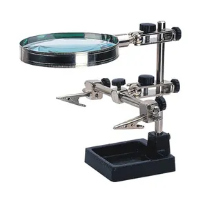 3.5" 2x third hand magnifier For PCB Repair with soldering stand