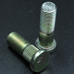 Boulons de roue M12-1.25 métriques en titane pour entretoises de jantes, avec col moleté 1/2''-20 et tête <span class=keywords><strong>plate</strong></span> UNF, pour remorque - Product Image 2