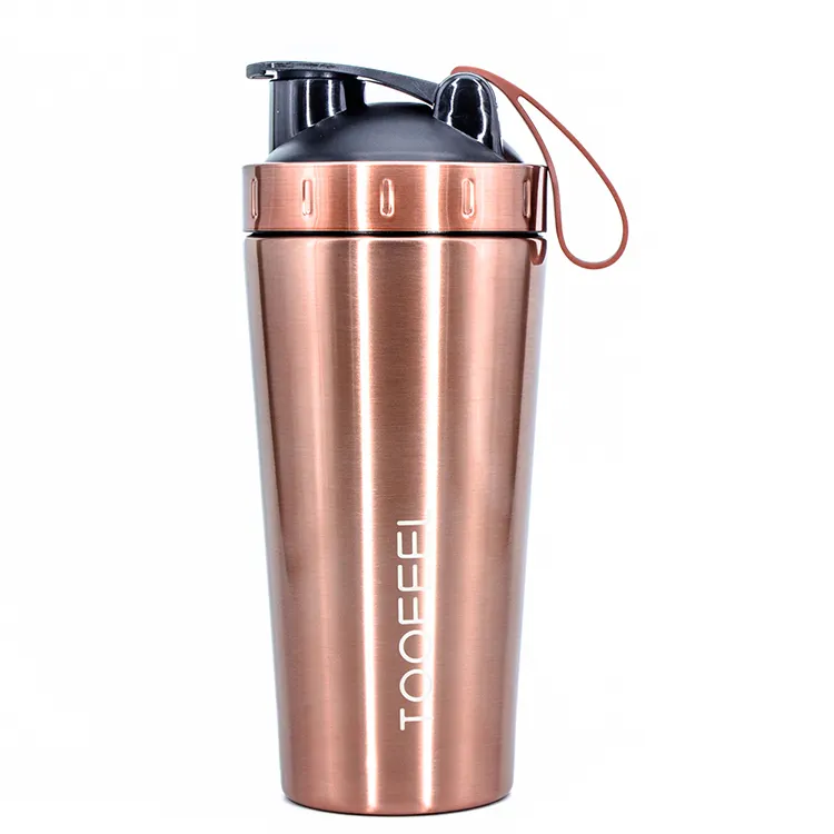 Fitness Werbeartikel Gym Sport Edelstahl Protein Shaker Flasche Metall Custom Großhandel Shaker