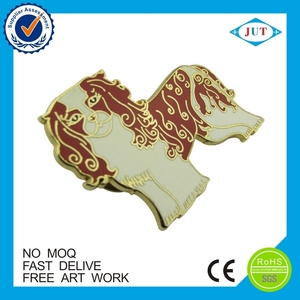 Encargo lindo perro broche de solapa de metal - Product Image 2
