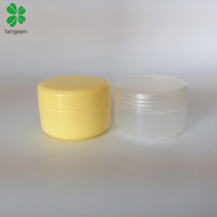 Logo personnalisé Blanc En Plastique 20g / 20ml Pot Cosmétique Bocaux avec Doublures Intérieures Couvercles en Forme De Dôme, pots de Crème cosmétique Mini Spatule