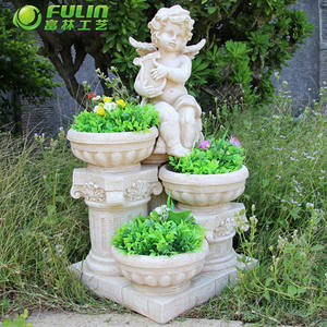 <span class=keywords><strong>Pot</strong></span> <span class=keywords><strong>de</strong></span> fleurs en fibre <span class=keywords><strong>de</strong></span> verre, 1 pièce, grand <span class=keywords><strong>Pot</strong></span> d'extérieur, Style romain, bébé ange - Product Image 1