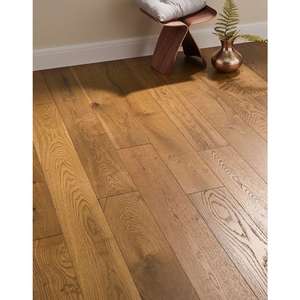 <span class=keywords><strong>Parquet</strong></span> en bois de chêne blanc vieilli, surface brossée en fil profond fumé de 12 mm - Product Image 3