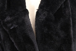 Grossista di grandi dimensioni pelliccia di visone <span class=keywords><strong>nero</strong></span> finto con cappuccio per le donne lungo <span class=keywords><strong>cappotto</strong></span> tessuto stile - Product Image 6
